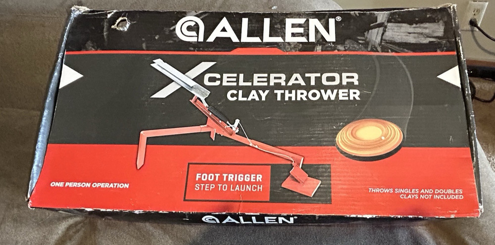 Allen Xcelerator Clay Thrower Foot Trigger Step Launch Throws Single or Double