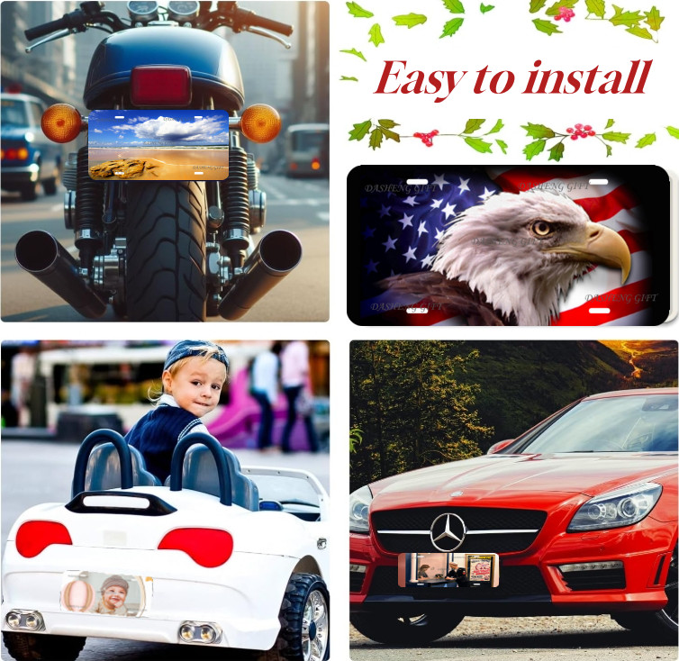 6"X12"Custom Personalized Aluminum License Plate Your Photo Text Novelty Car Tag