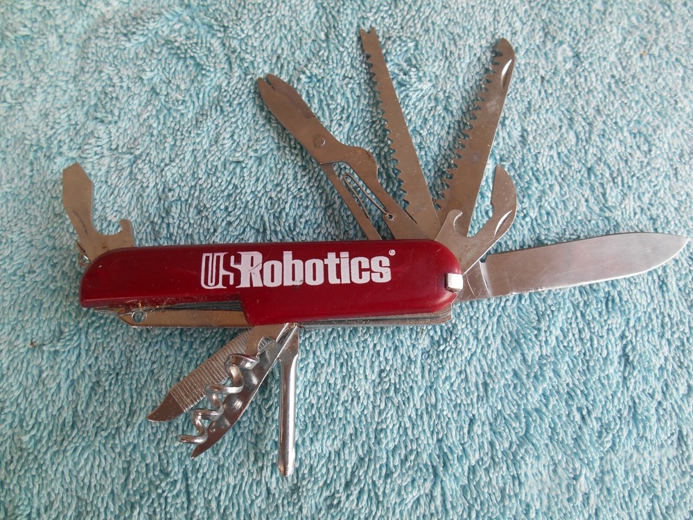 MULTI TOOL Pocket Knife 13 Functions Red Stainless China FOR US ROBOTICS.