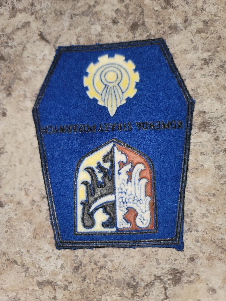 Vintage Poland Fire Service Patch Rare