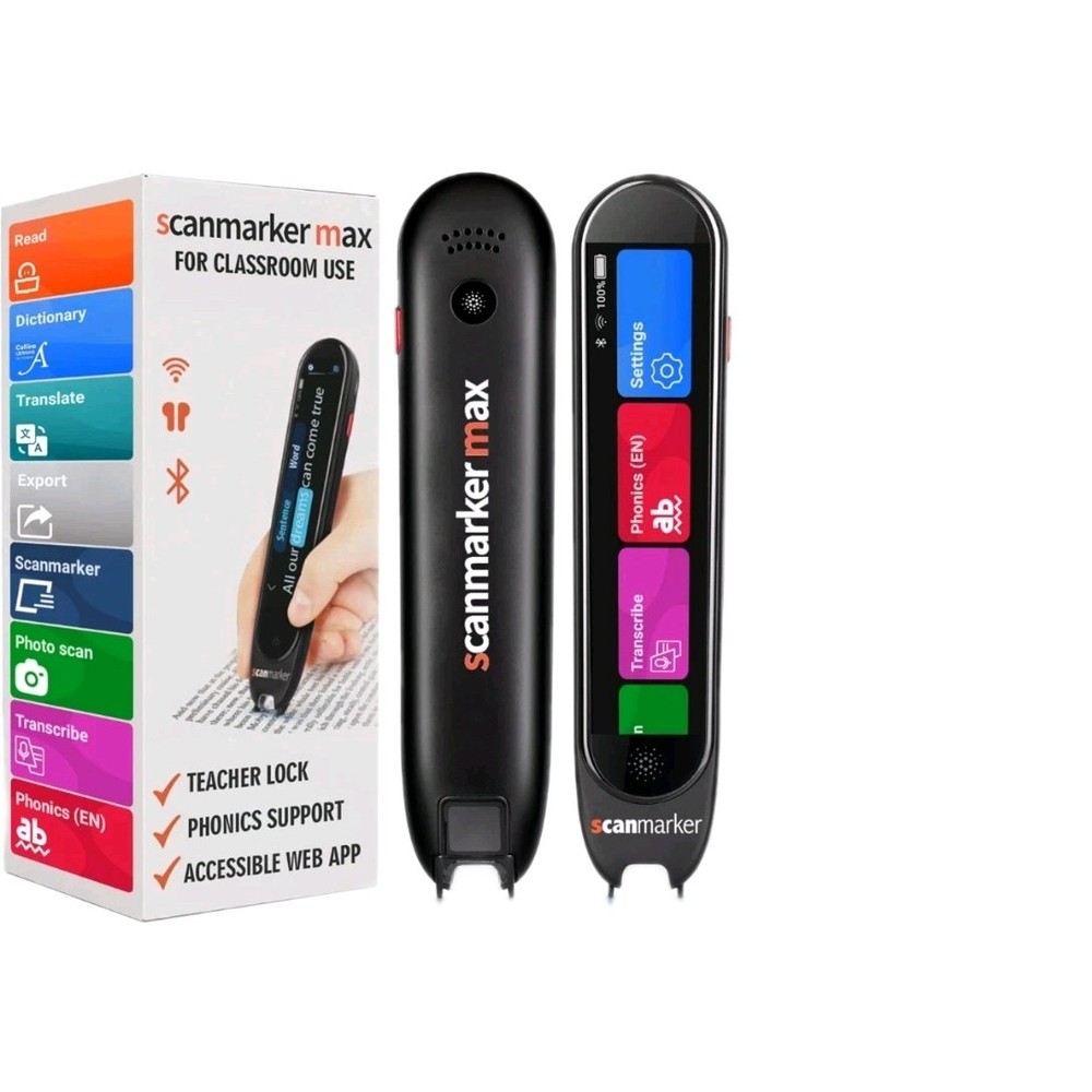 Scanmarker Max Pen Scanner Wireless OCR Digital Highlighter With Flash Cards