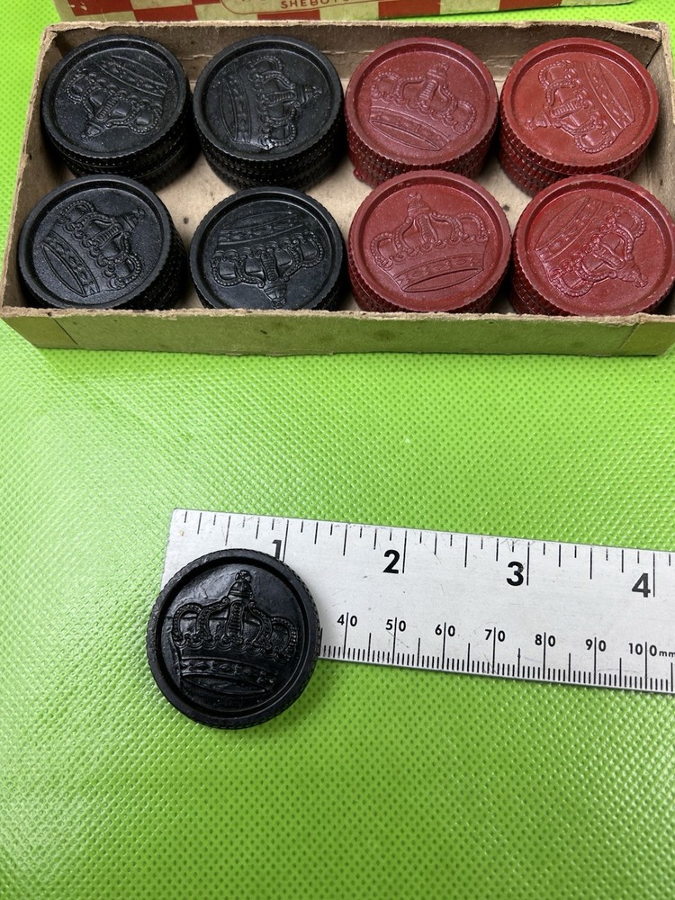 Wolfe Products Co 24 Plastic Interlocking Checkers black red