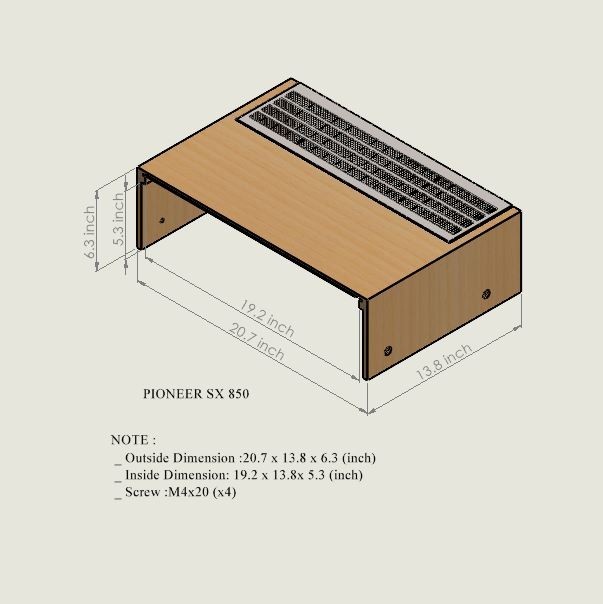 Pioneer SX-850 Walnut Wood Case – Vintage Style Plywood Cabinet– 1 Year Warranty