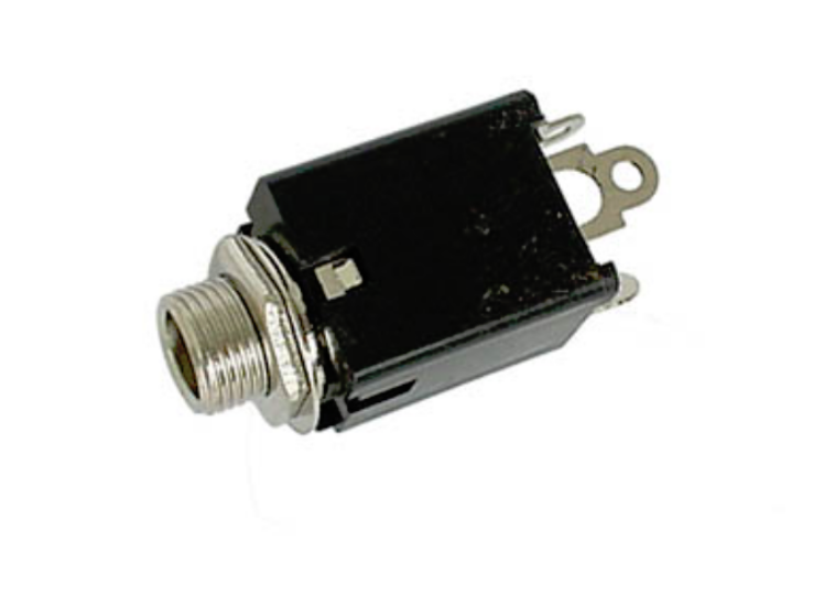 [ Whadda Velleman CA044 ] 1/4" STEREO PANEL-MOUNT JACK, WITH SWITCH