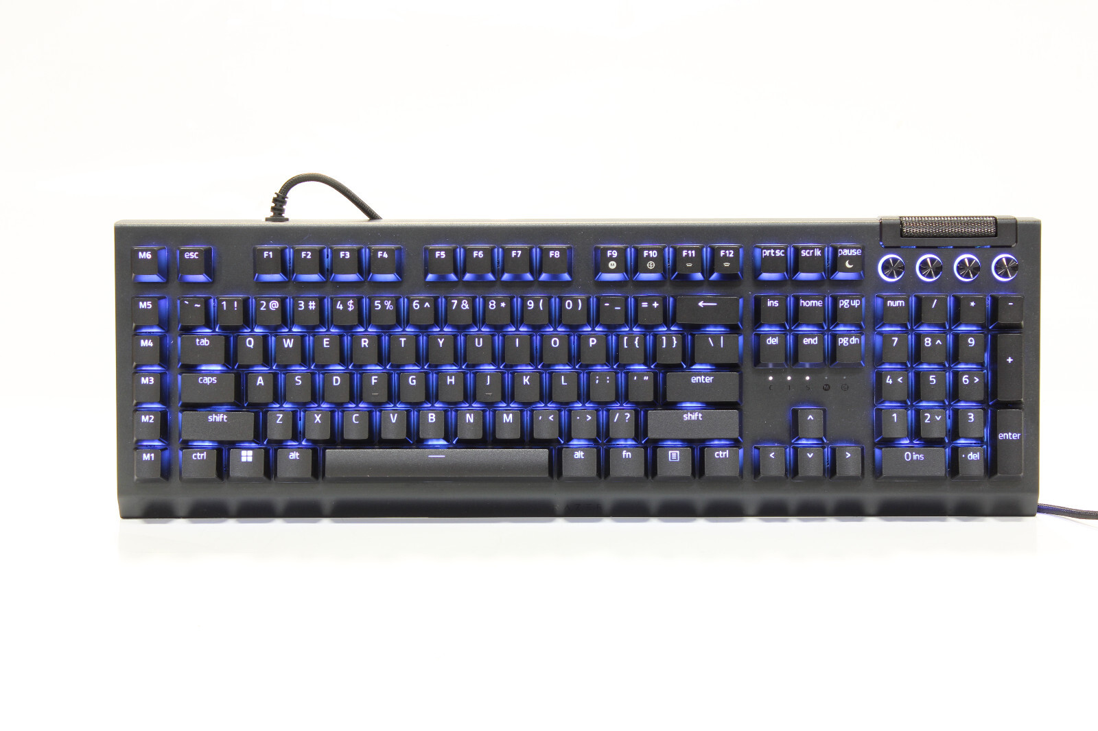 Razer BlackWidow V4 Wired Mechanical Gaming Keyboard (Clicky Green Switch) Black