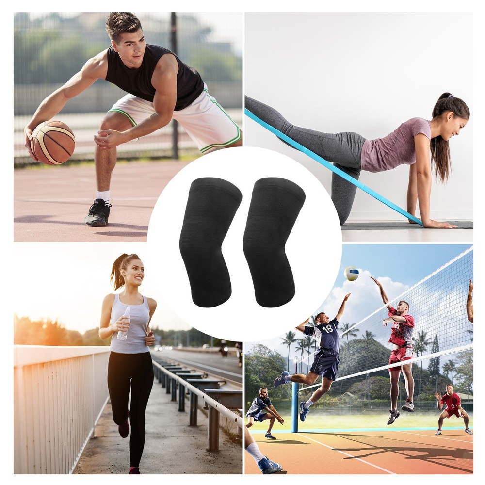 Comfortable Knee Pads Medium Size Black 1 Pair