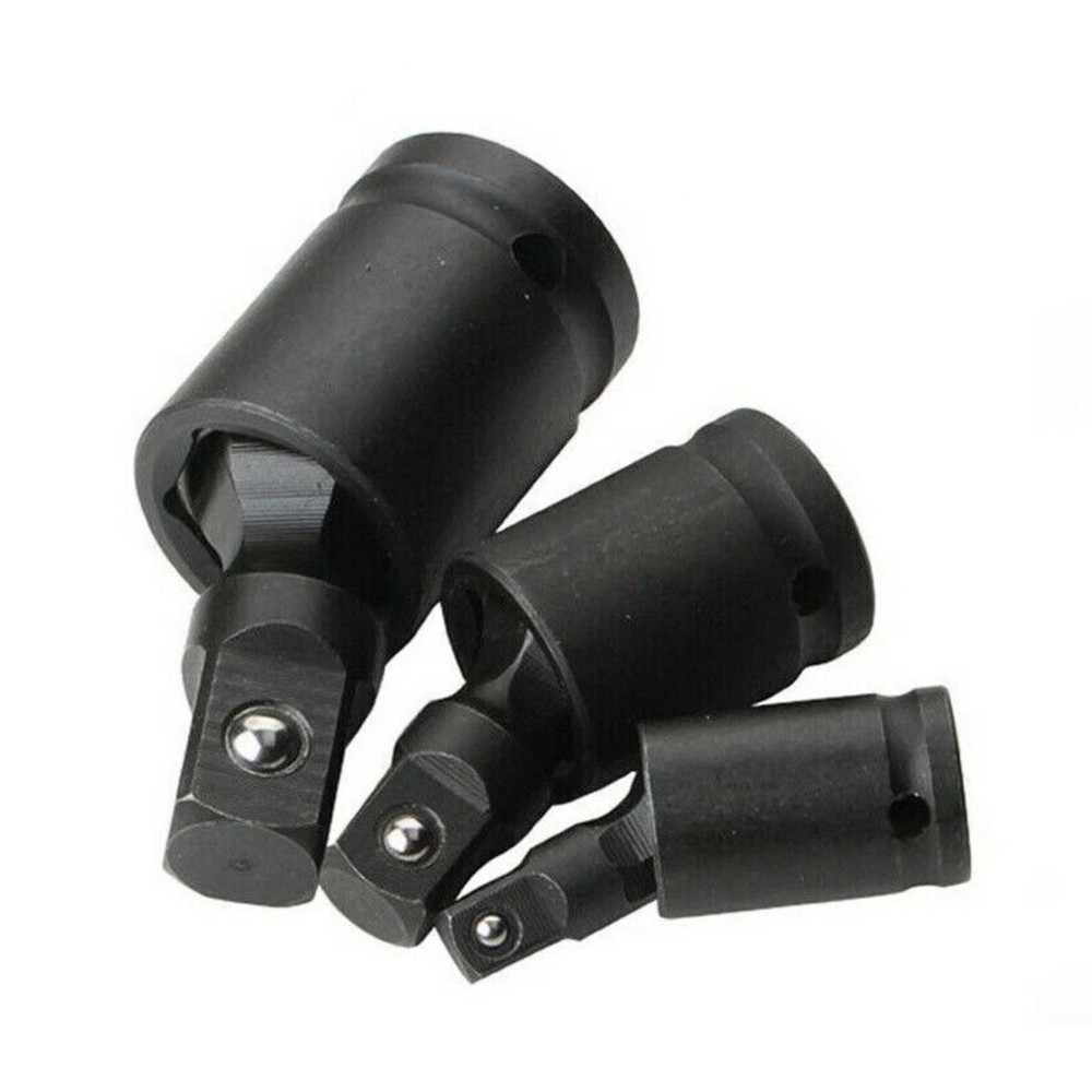 3PCS Chrome Molybdenum Impact Universal Joint Socket Set 1/4" 3/8" 1/2" Drive