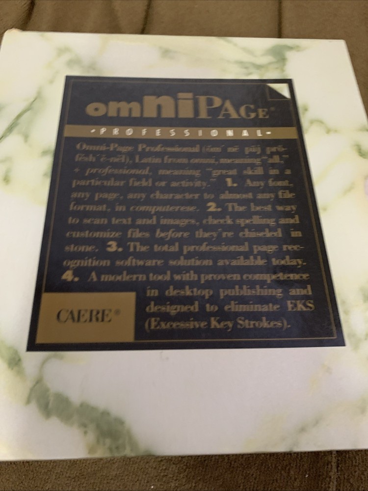 Omnipage Professional Macintosh Version 2.1 Vintage Software Box Set
