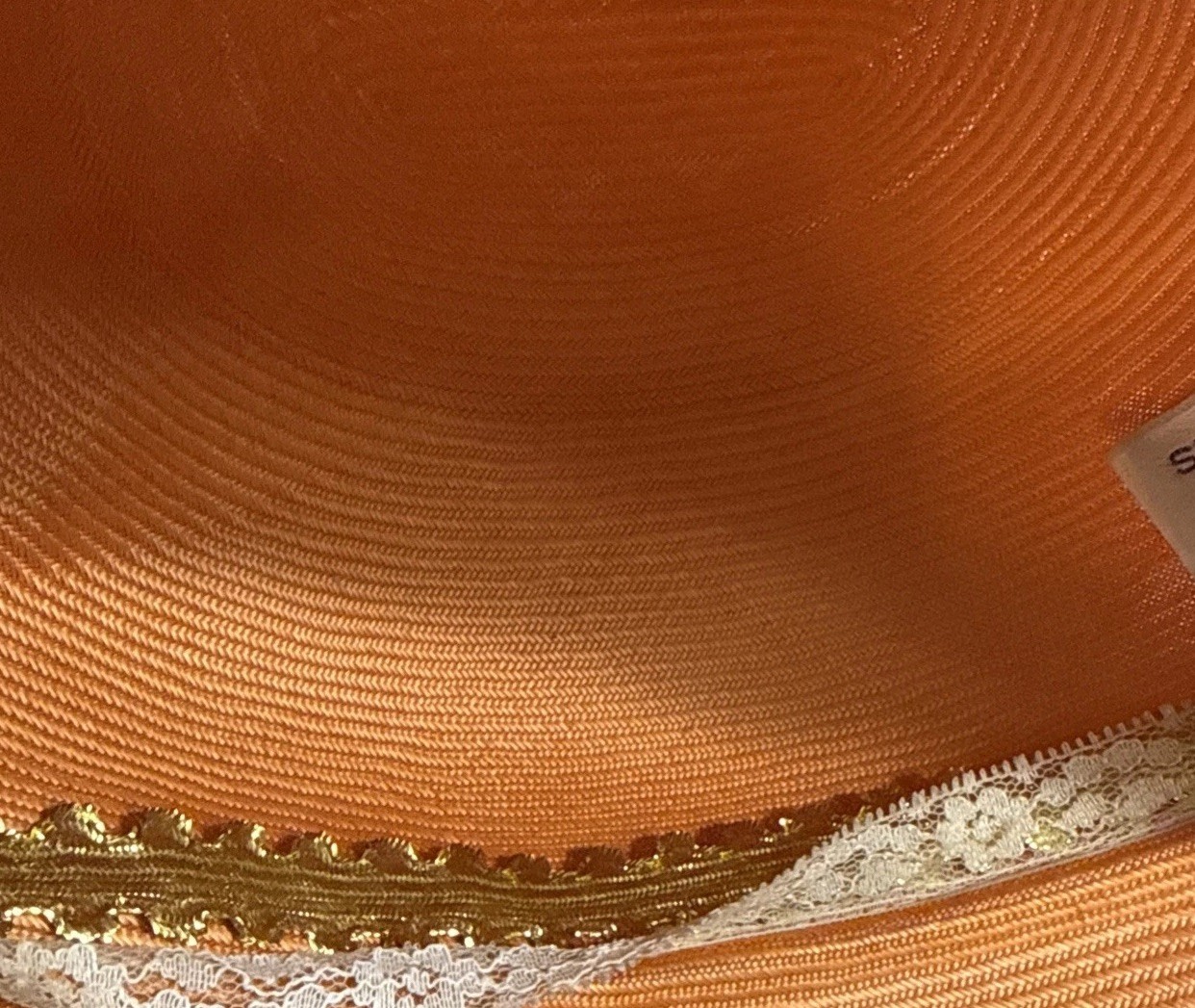 Vintage Jack McConnell Red Feather Edition Hat Floral Boho Derby Designer EUC