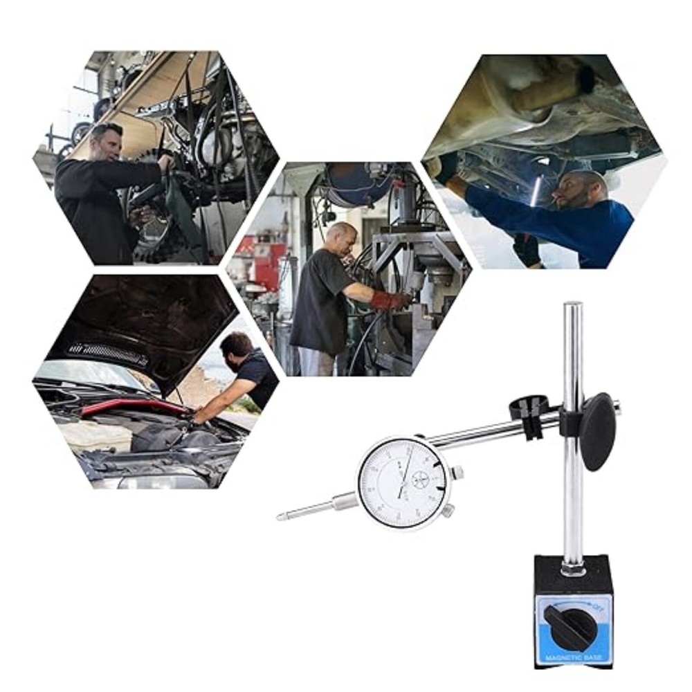 Dial Indicator with Magnetic Base 0.001"Precision Gauge Test Indicator Point Set