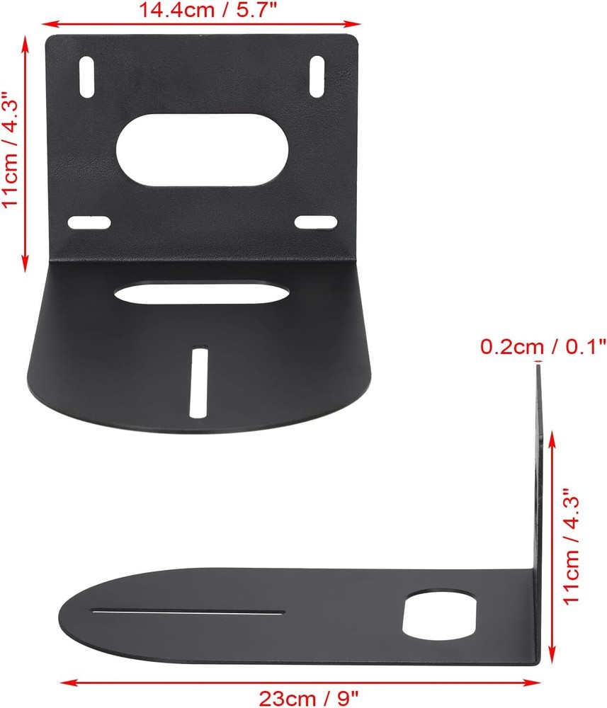 PTZ Camera Bracket 2 Pcs Black Universal PTZ Camera Mount Bracket Compatible