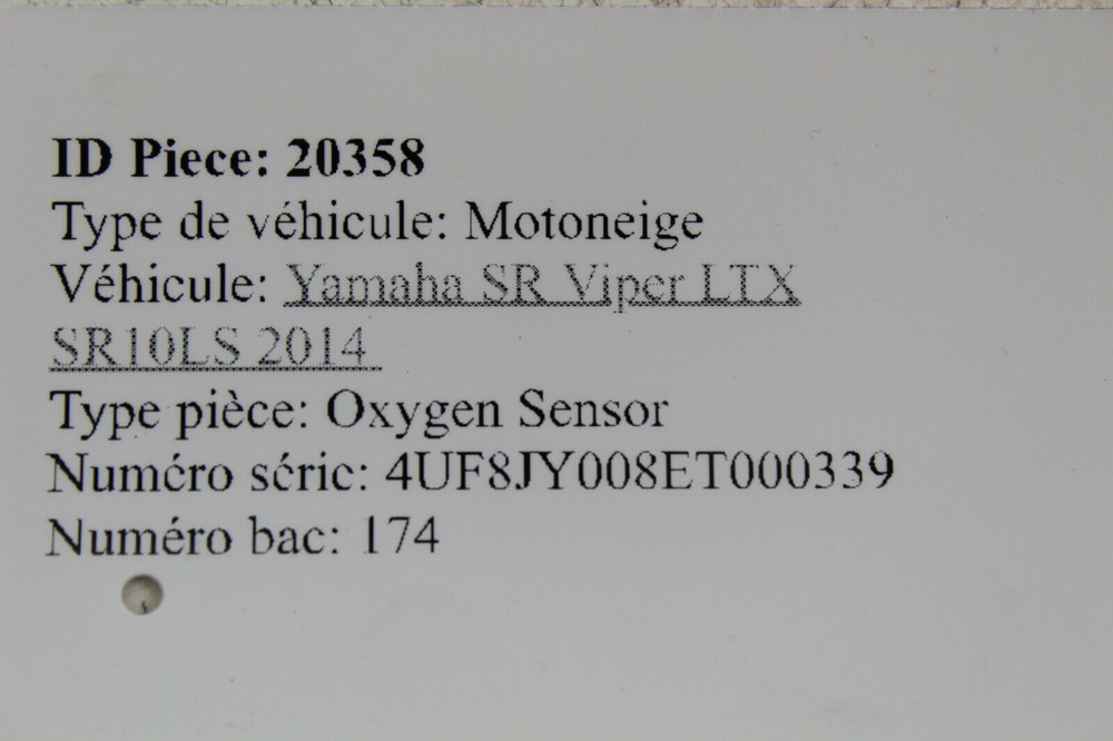 14-17 Yamaha Sr Viper Ltx Sr10ls Oxygen O2 Sensor 8JP-E4750-01-00