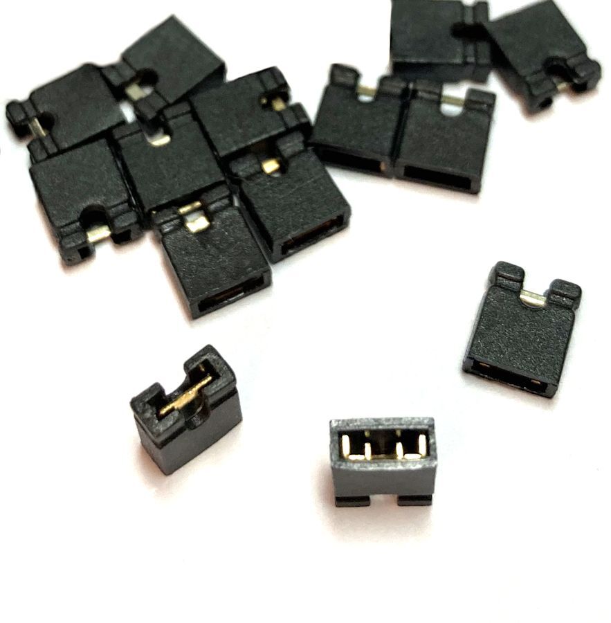 Computer PC Jumper Header Wire Circuit Board Cap Pin Plastic Standard Blue Black