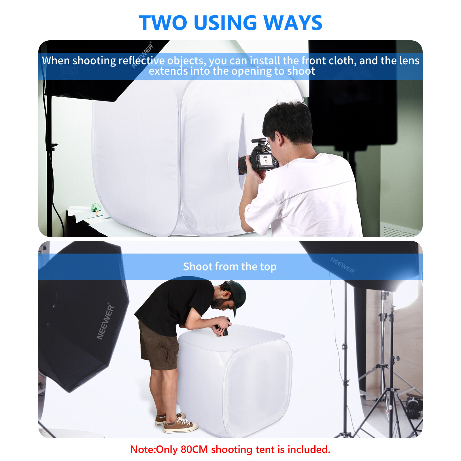Neewer 24x24 inch Photo Studio Shooting Tent Diffusion Soft Box Softbox Kit