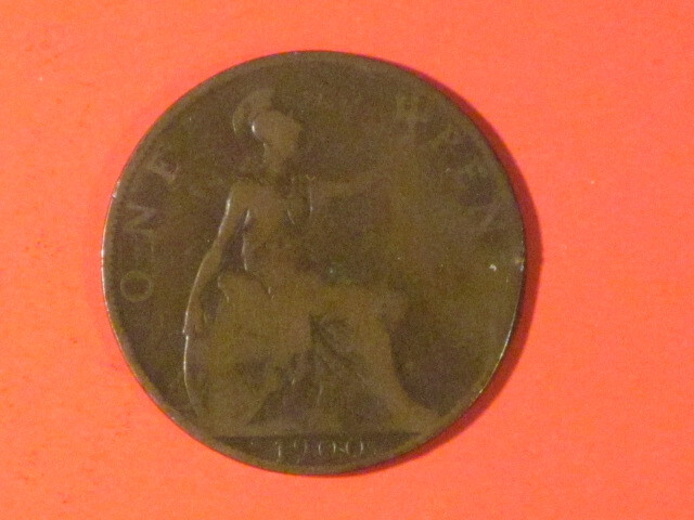 1900 Penny - Great Britain - KM# 790  VG