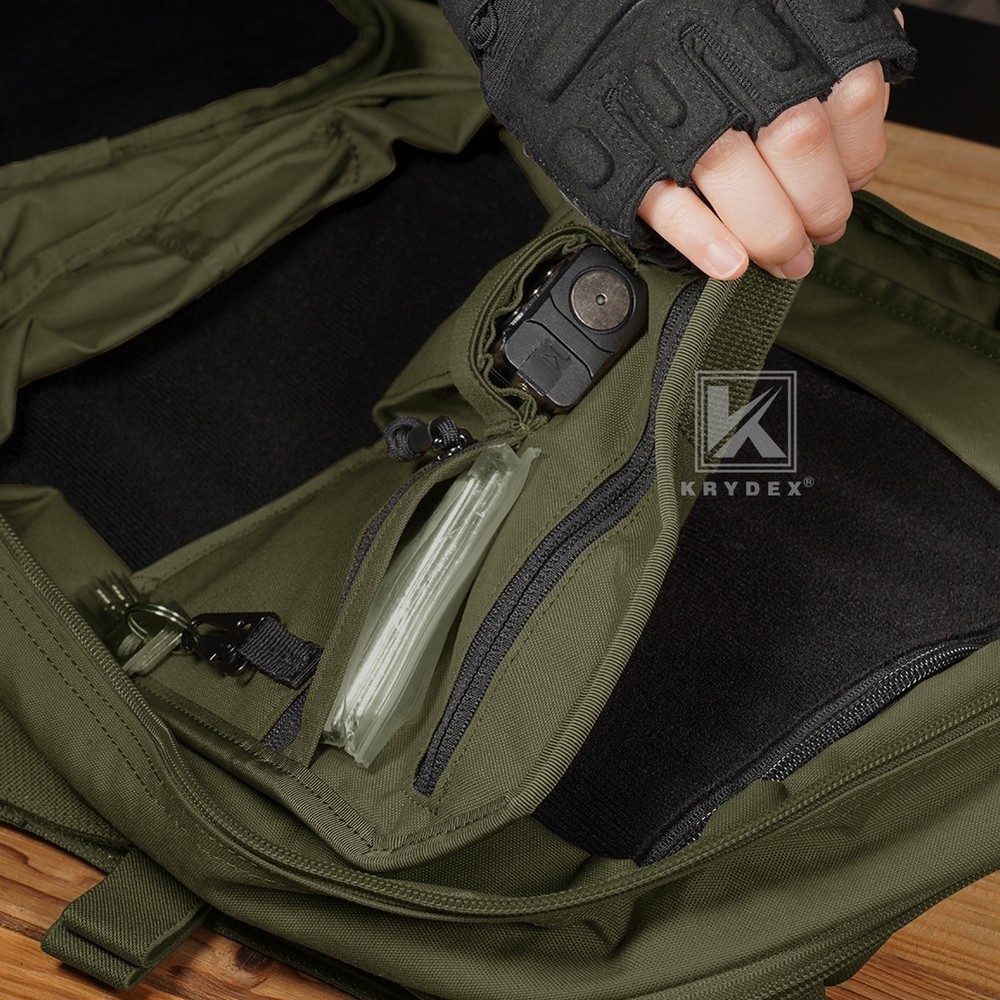 KRYDEX Tactical Organizer Panel Hook Backed Admin EDC Holder Lightweight Green
