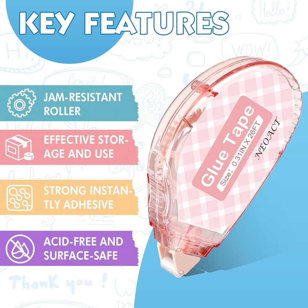 Double Sided Tape Roller for Scrapbooking and Crafts