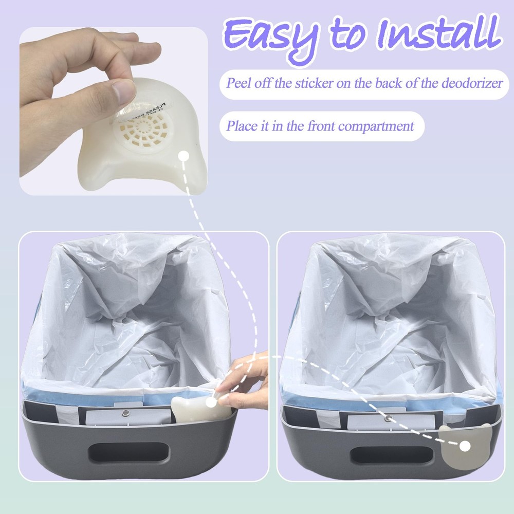 4 Pack Deodorizer for Cumrige Self Cleaning Litter Box, Odor Eliminator Compa...