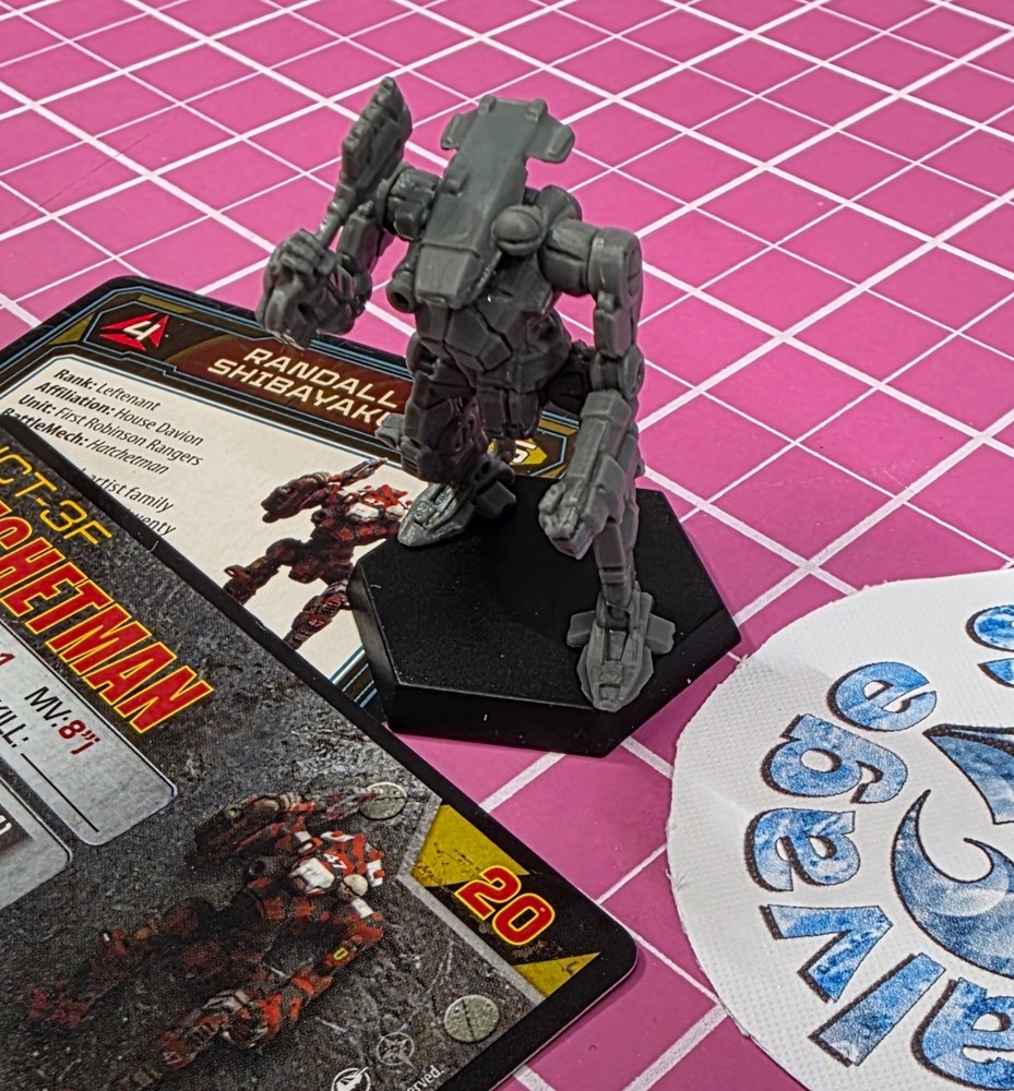 BattleTech Hatchetman Mech -- Inner Sphere Heavy Lance + Cards