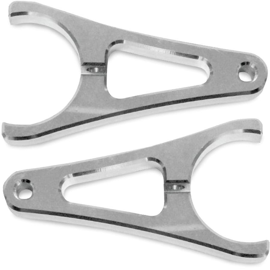 Modquad Light Bar Horizontal End Clip Mounts - Polished, 2" LMC-2CL77