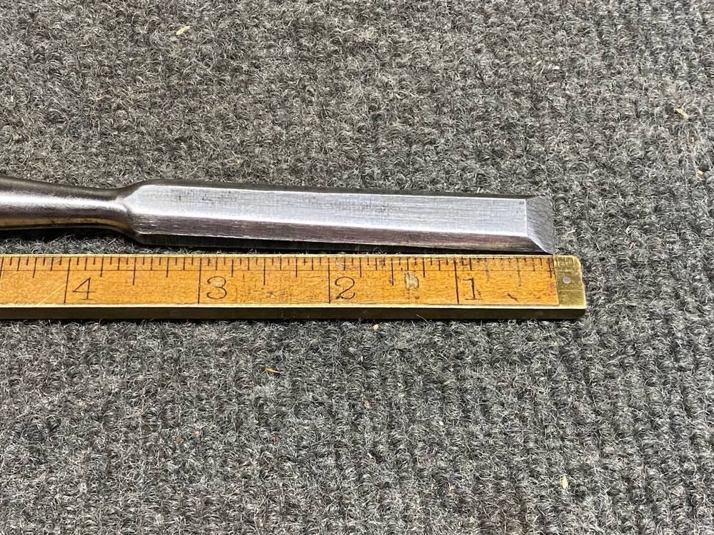 Vintage Stanley 1/2” Chisel “D” With Leather Padded Handle USA Sharp!