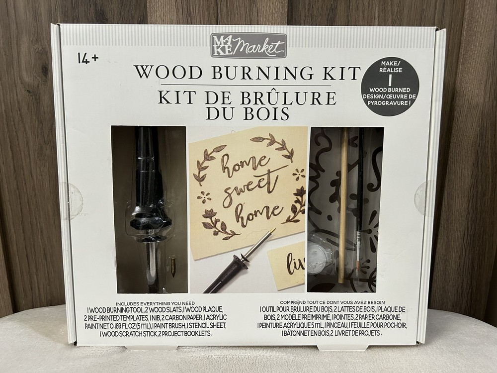 Wood burning kit With Stencil