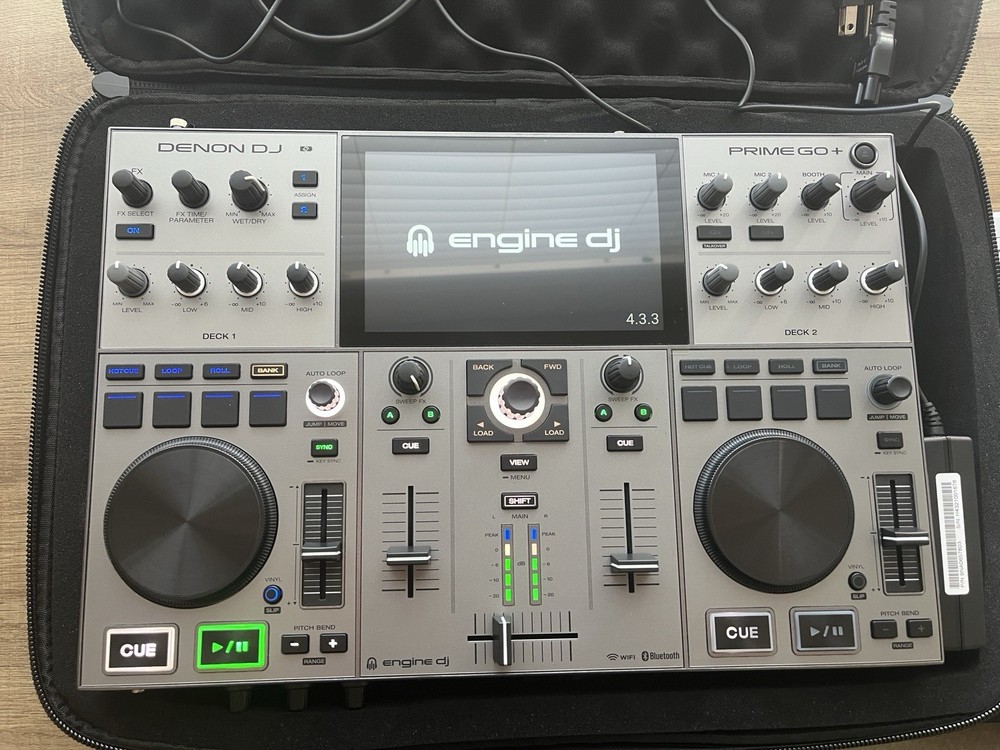 Denon DJ PRIME GO+ Double Deck Controller Bluetooth RGB USB Pitch Control