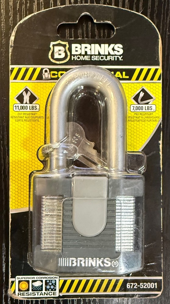 Brinks Home Security Laminated Steel Padlock (672-52001)