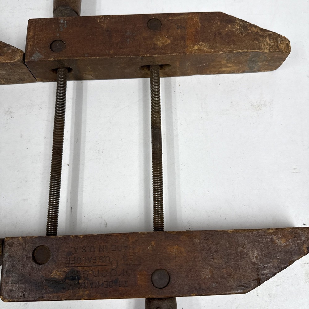 2 JORGENSEN 10" WOODEN PARALLEL CLAMPS