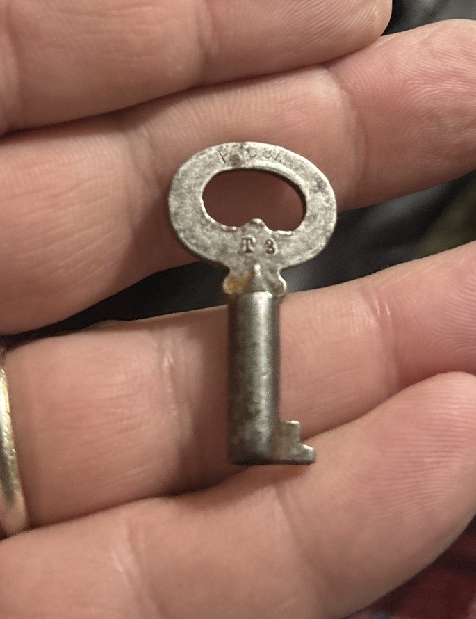 Vintage Corbin Steamer Trunk Key T 3