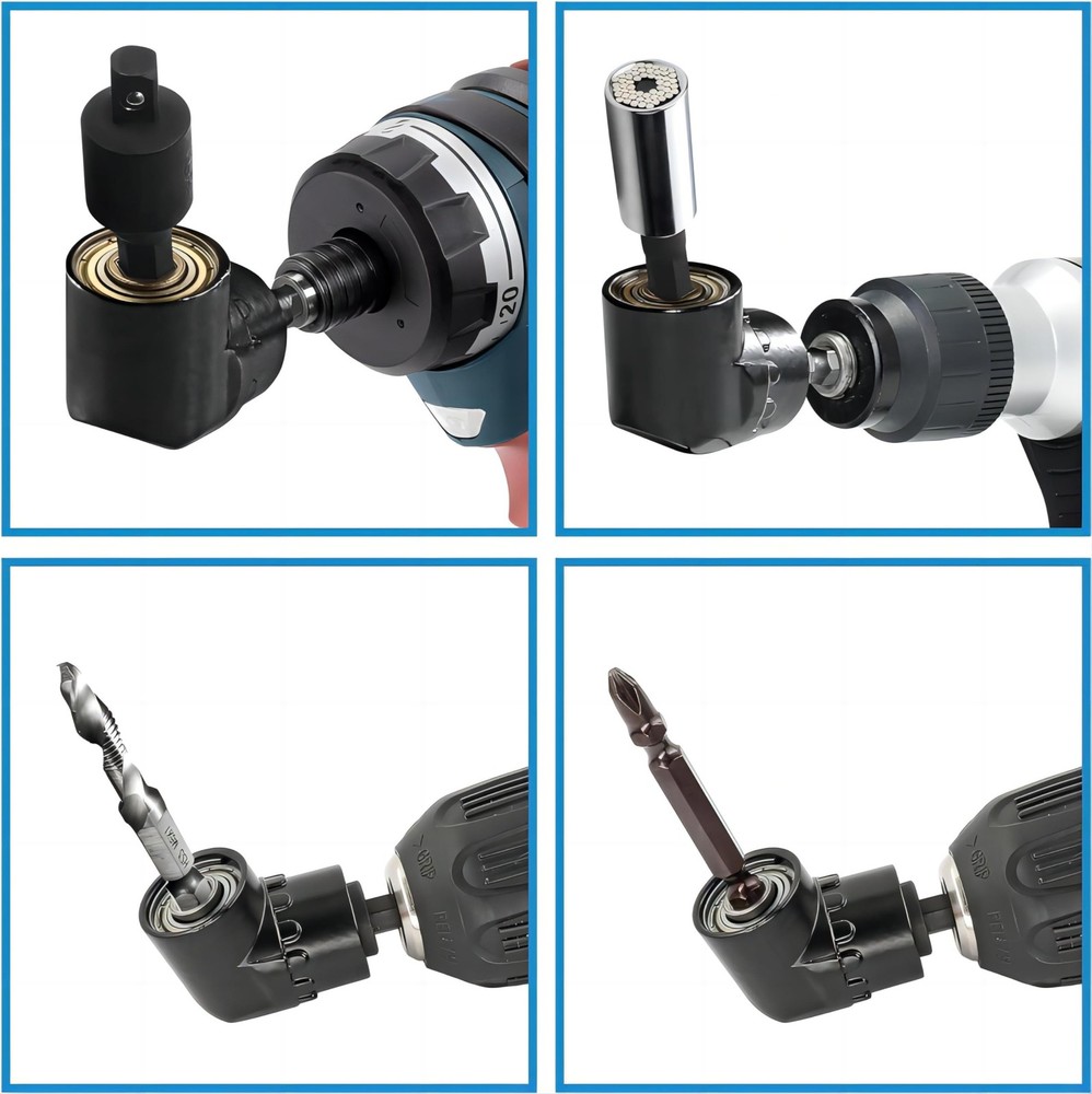 17Piece Flexible Drill Bit Extension, Include 3Pcs Rotatable Socket Adapter 2Pcs