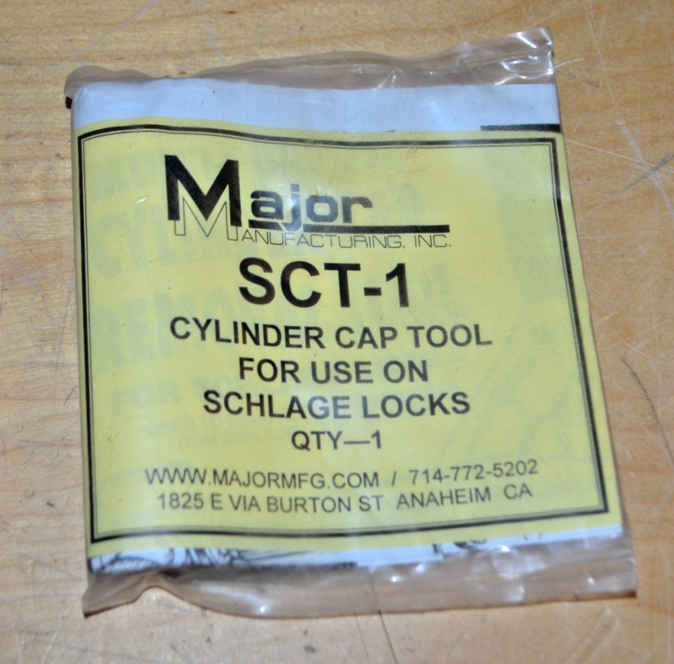 Major Manufacturing Inc. ~ SCT-1 ~ Cylinder Cap Tool for Use on Schlage Locks