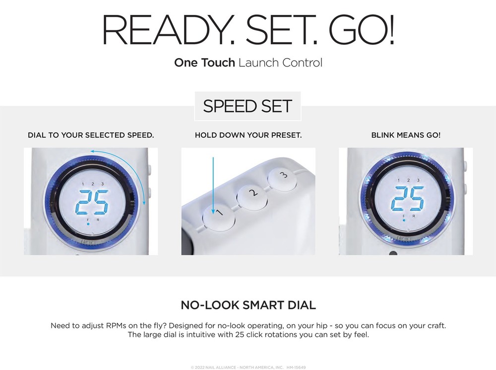 Gelish Go File IQ Smart Hybrid Electric File Bundle, Includes 2 Volcano Bits