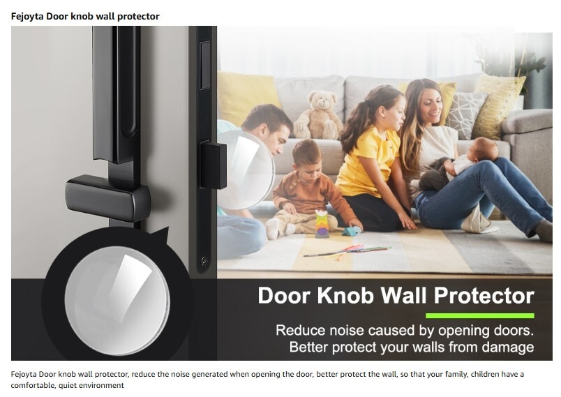 8PCS Door Stopper Wall Protector Silicone Door Knob Wall Protector Strong Back