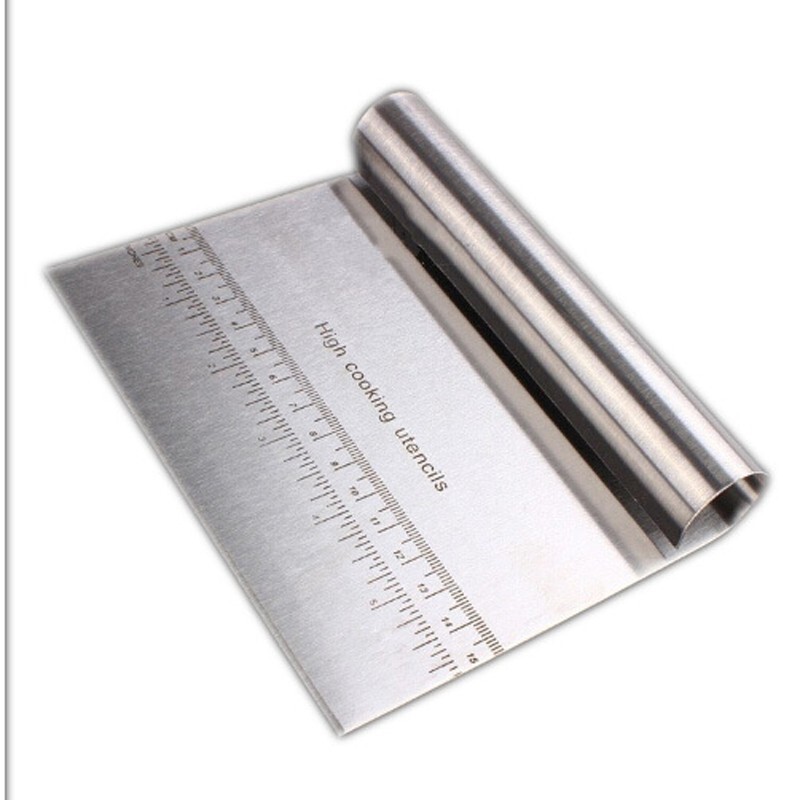 1Stainless Steel Bench Scraper / Chopper With Ruler Dough Cutter Chopper Kitchen