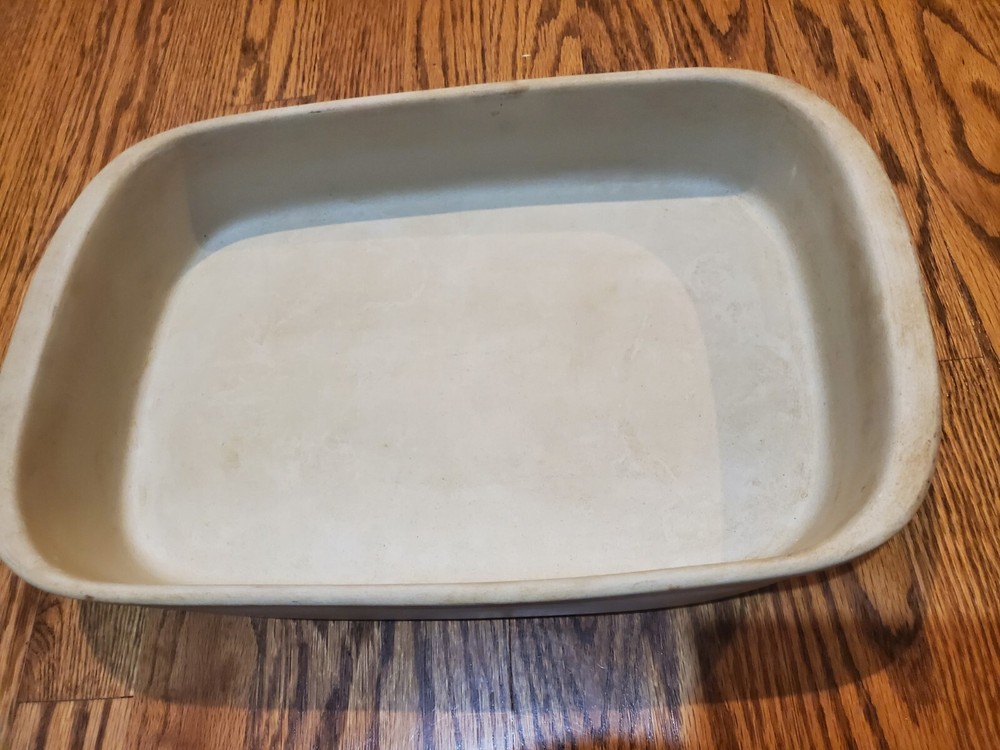 Pampered Chef Stoneware Rectangular Baker 9” x 13” Lasagna Unglazed Used Cond.