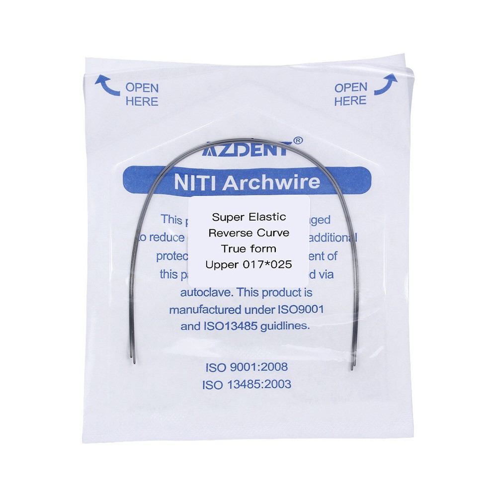 Dental Ortho Super Elastic Arch Wire NITI Reverse Curve Round/Rectangular True
