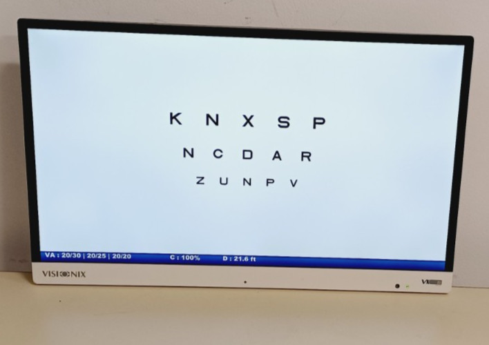 Visionix VX22 Digital Acuity System used Optometrist Ophthalmic Chart Display