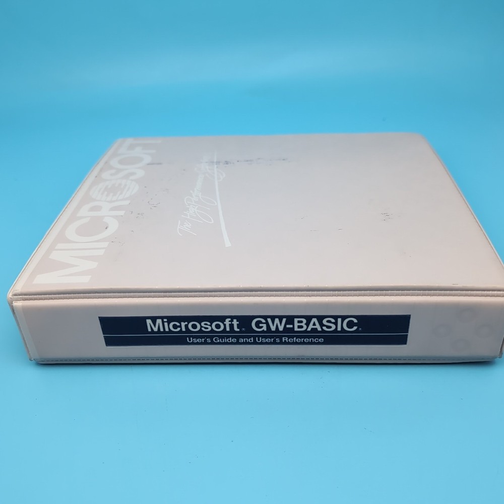 Microsoft GW-BASIC User's Guide and User's Reference Manual in Binder 1986