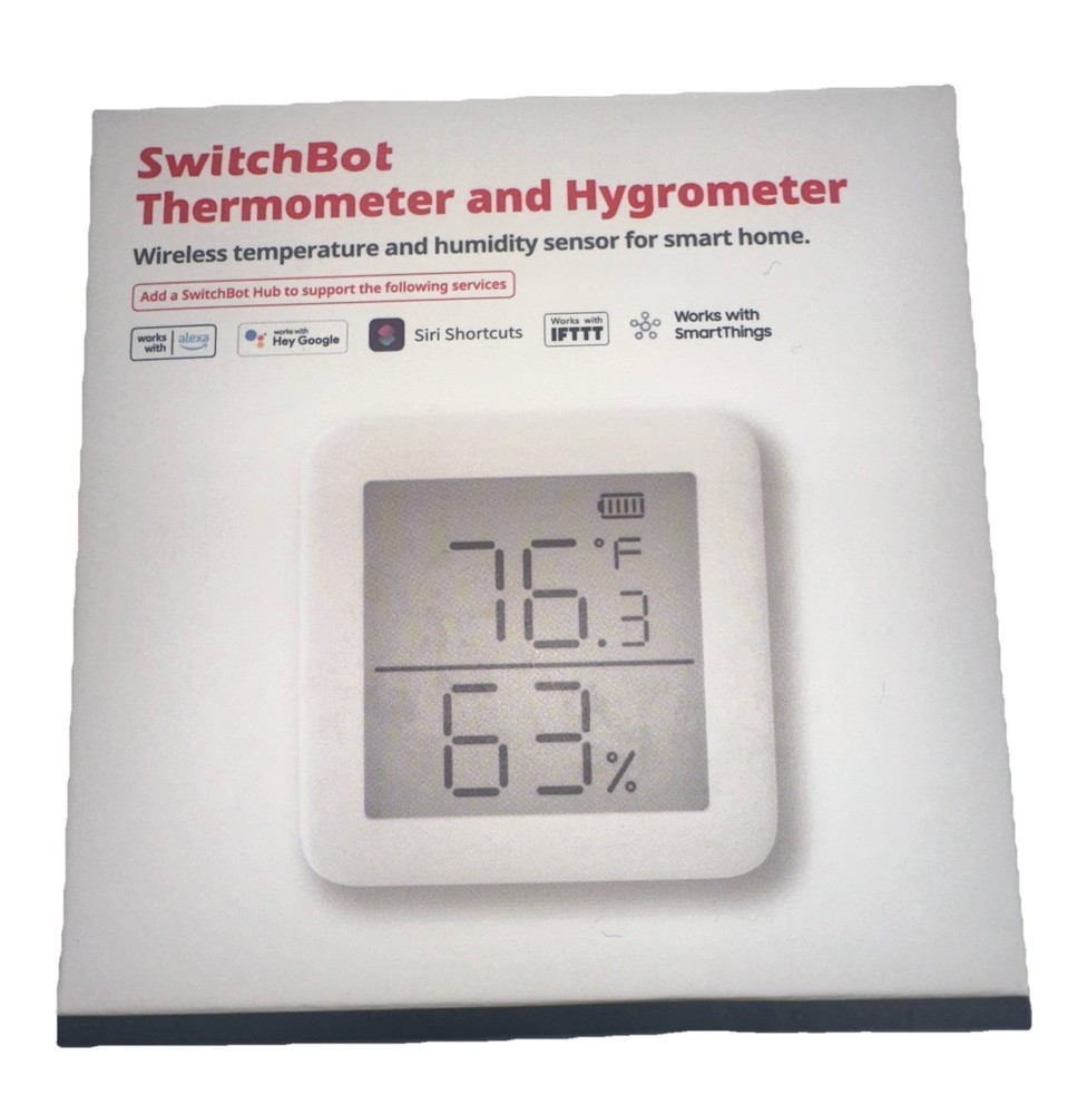 Switchbot thermometer & Hygrometer, Smart Bluetooth Temperature Humidity Sensor
