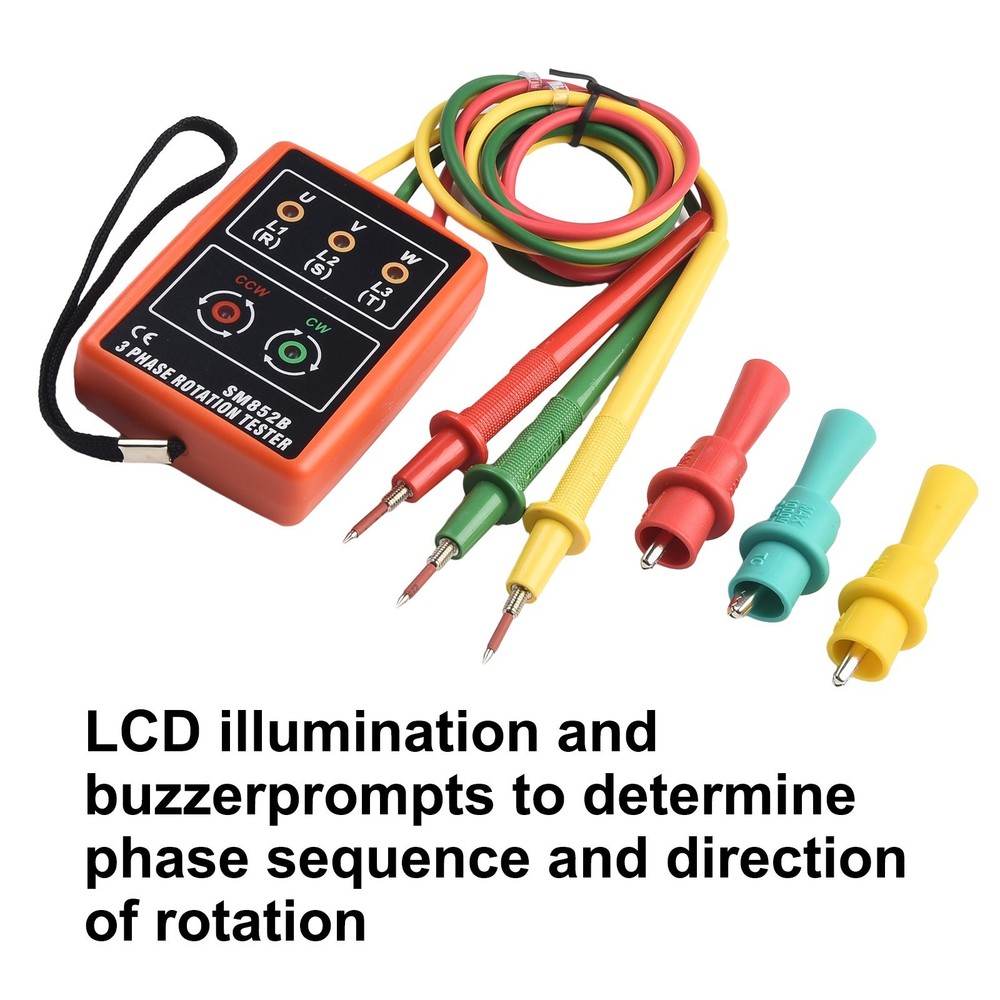 Reliable 3 Phase Sequ ence Tester for Rotation Detection with LED Indicator