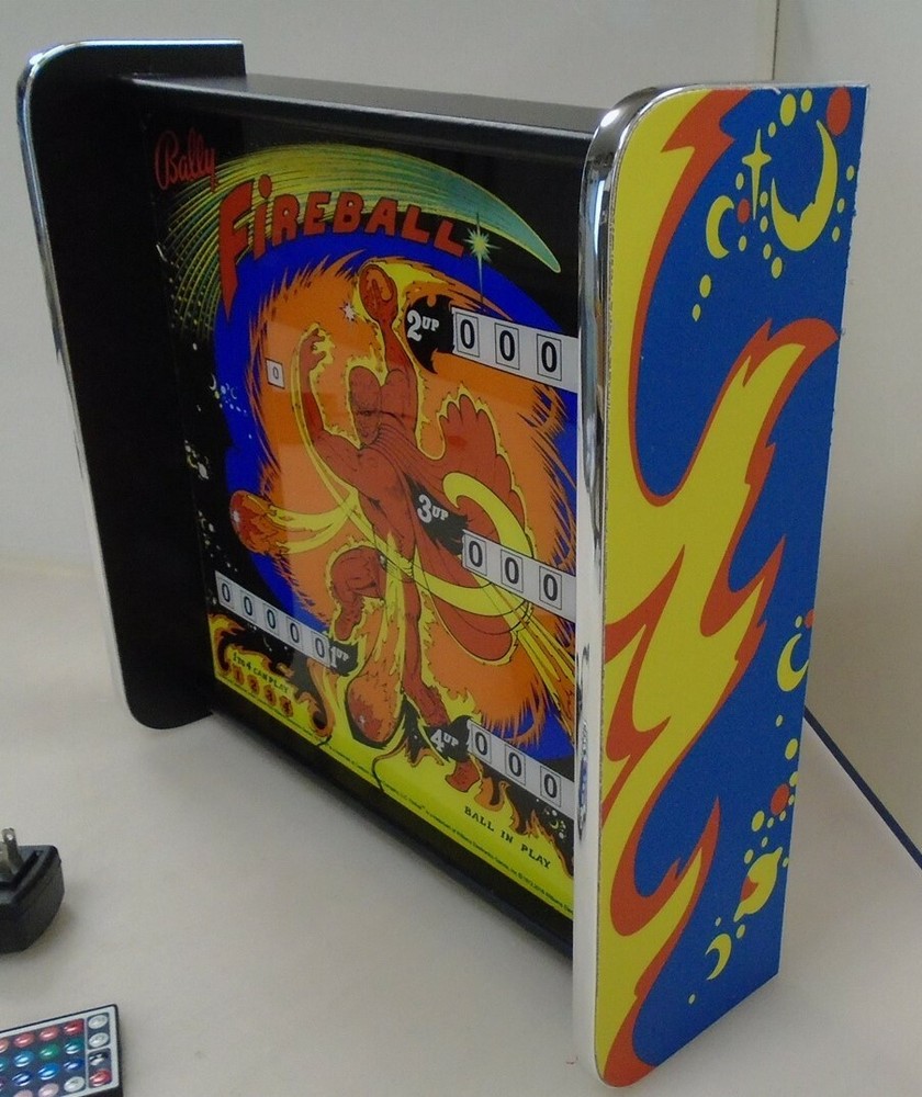 Bally Fireball Pinball Head LED Display light box