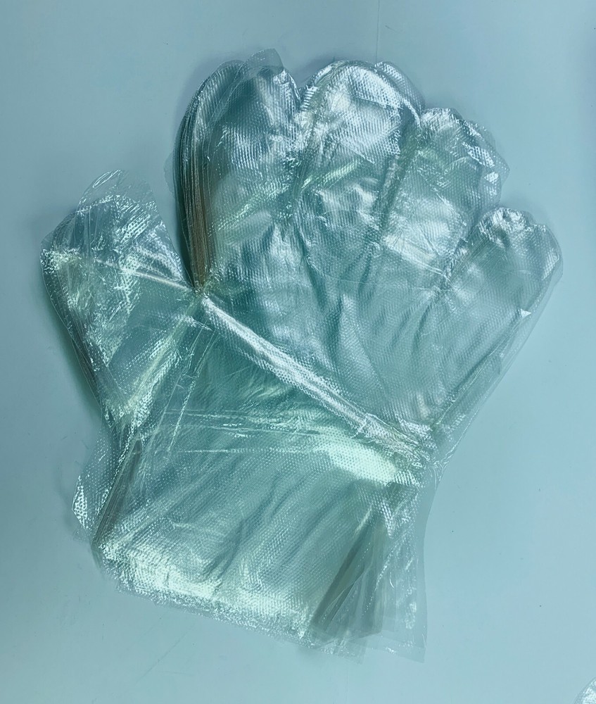 200 PCS A.W.T. Disposable Clear P.E. Gloves, Lightweight, Medium (M), PGS-100