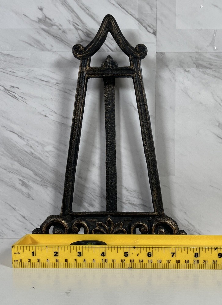 Easel Metal Scroll Art Display Plate Stand Desktop Shelf