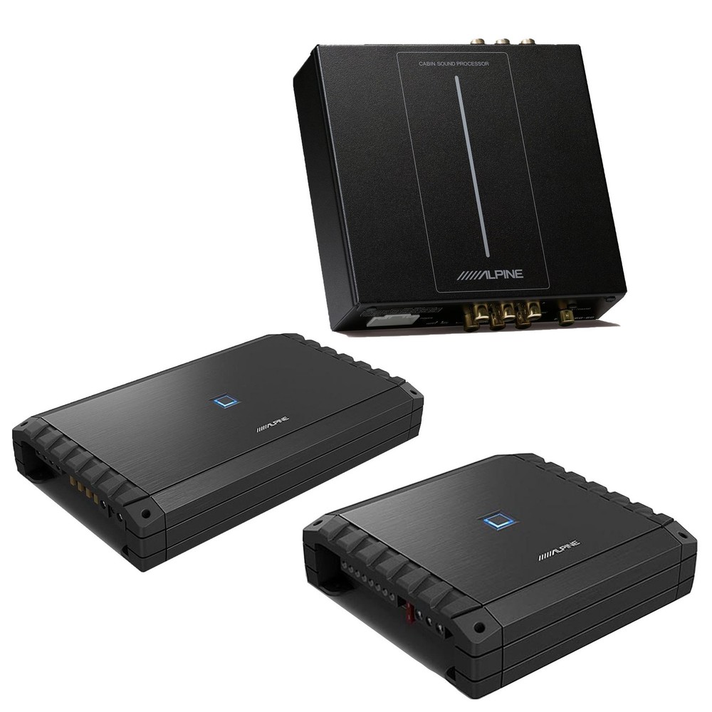 Alpine PXE-C60-60, S2-A36F, S2-A120M Optim6 6-Ch. Processor & Mono Amp Bundle