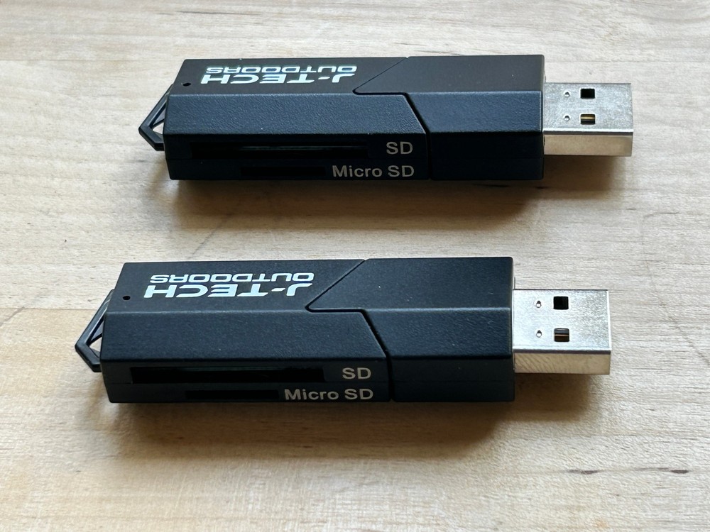 J-TECH OUTDOORS SD/Micro SD Card Reader - USB Type-A - Qty 2