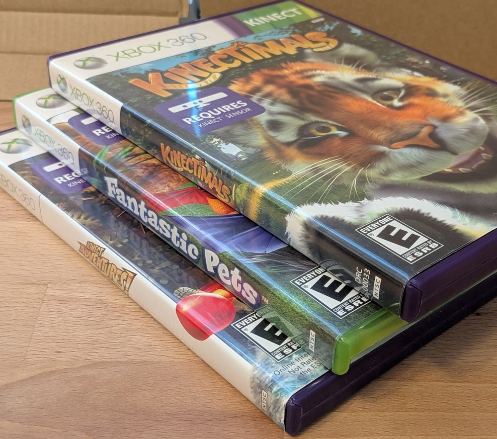 Microsoft Xbox 360 Kinect Sensor with 3 Kinect Games Bundle