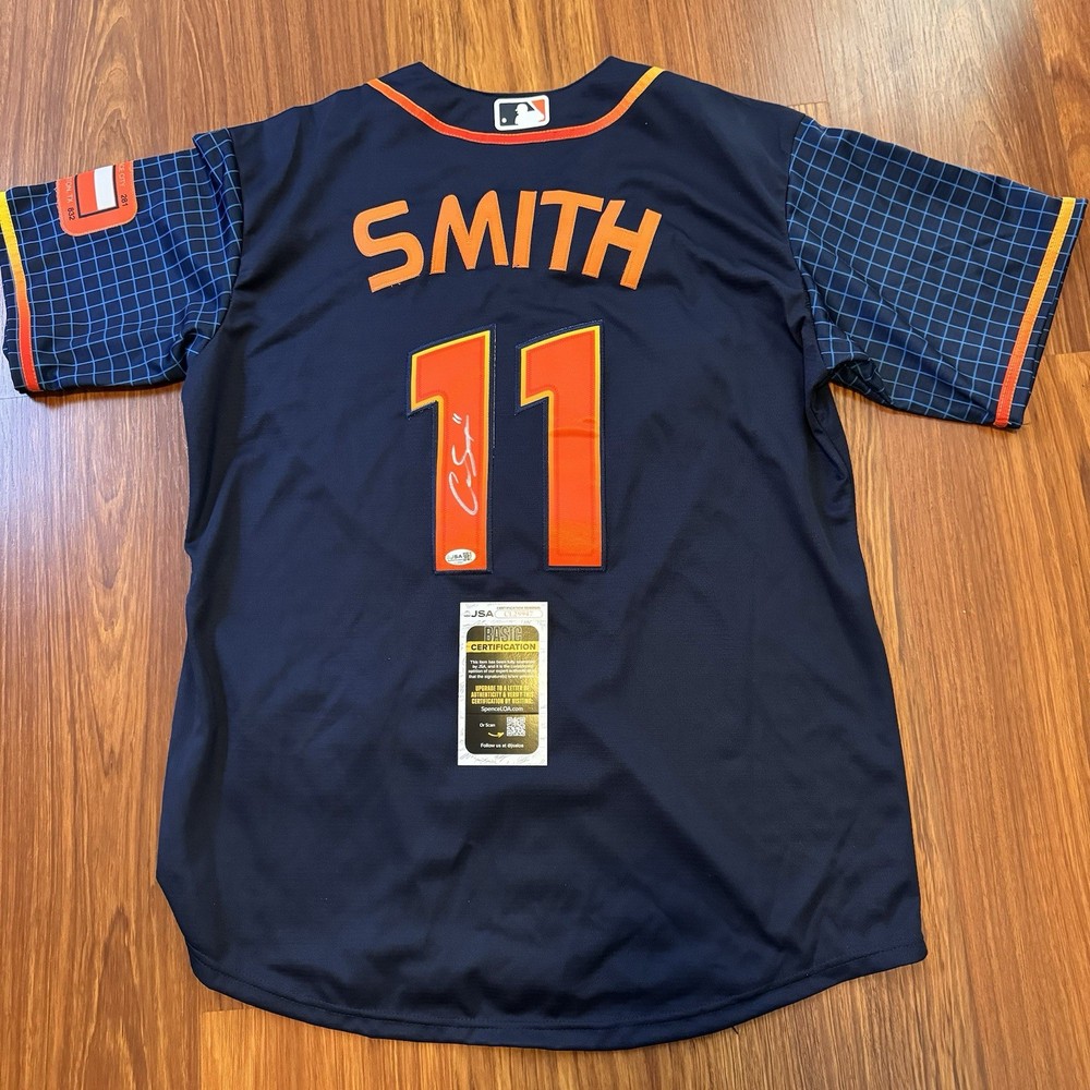 Cam Smith Houston Astros Signed Autographed Jersey. JSA Coa