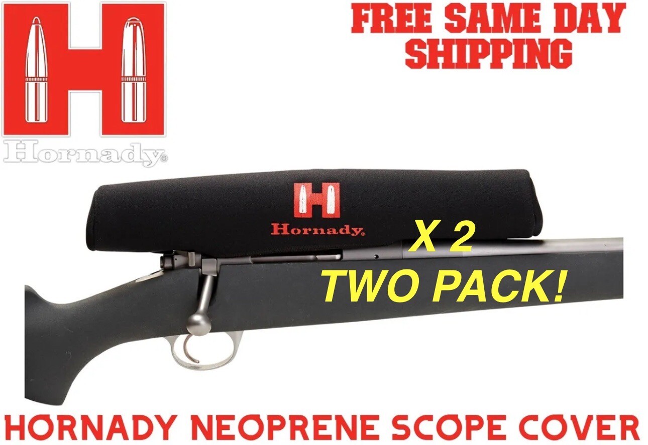 Hornady 99133 Scope Cover Black Neoprene Slip On - (2) Two Pack!!