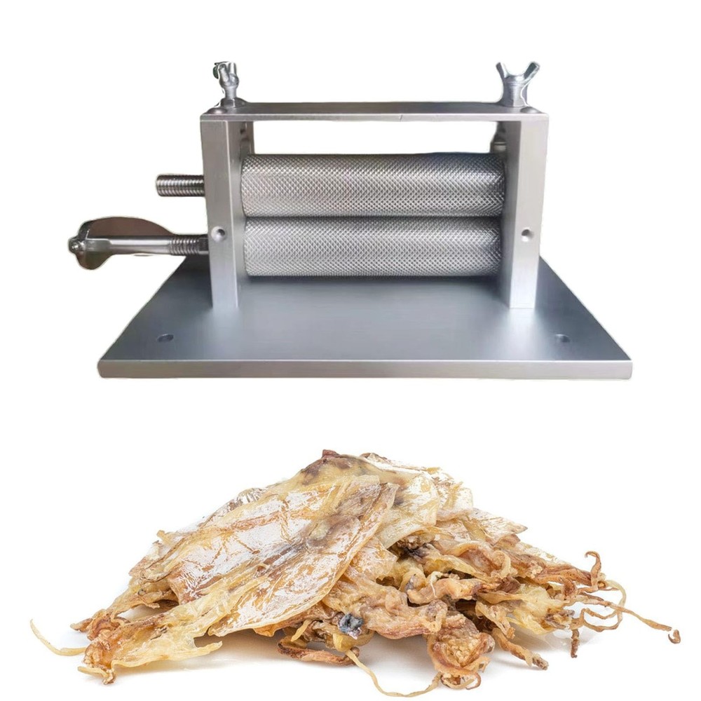 Dried Squid Embossing Machine, Practical Hand Crank Manual Embossing Rolling ...